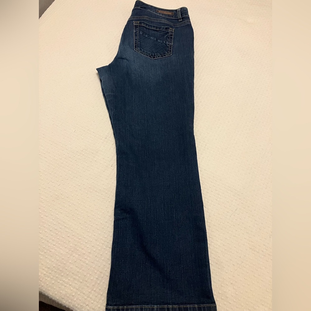 VTG 1981 Ruff Hewn Dark Wash mid rise bootcut jeans Women’s size 12S 5 pocket - Picture 6 of 8